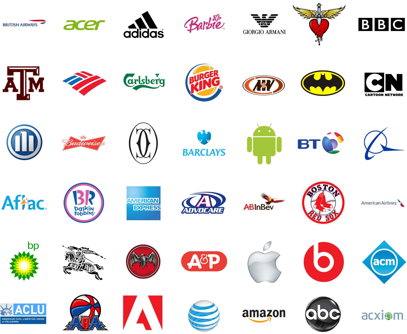 brand logos popular companies imagery
